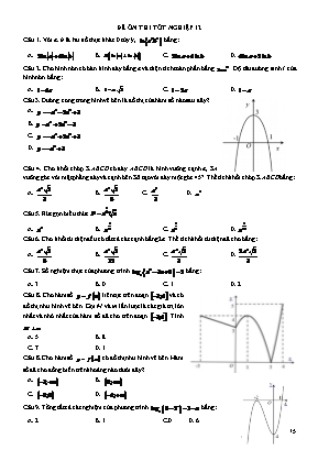 Đề ôn thi Tốt nghiệp THPT Lớp 12 môn Toán